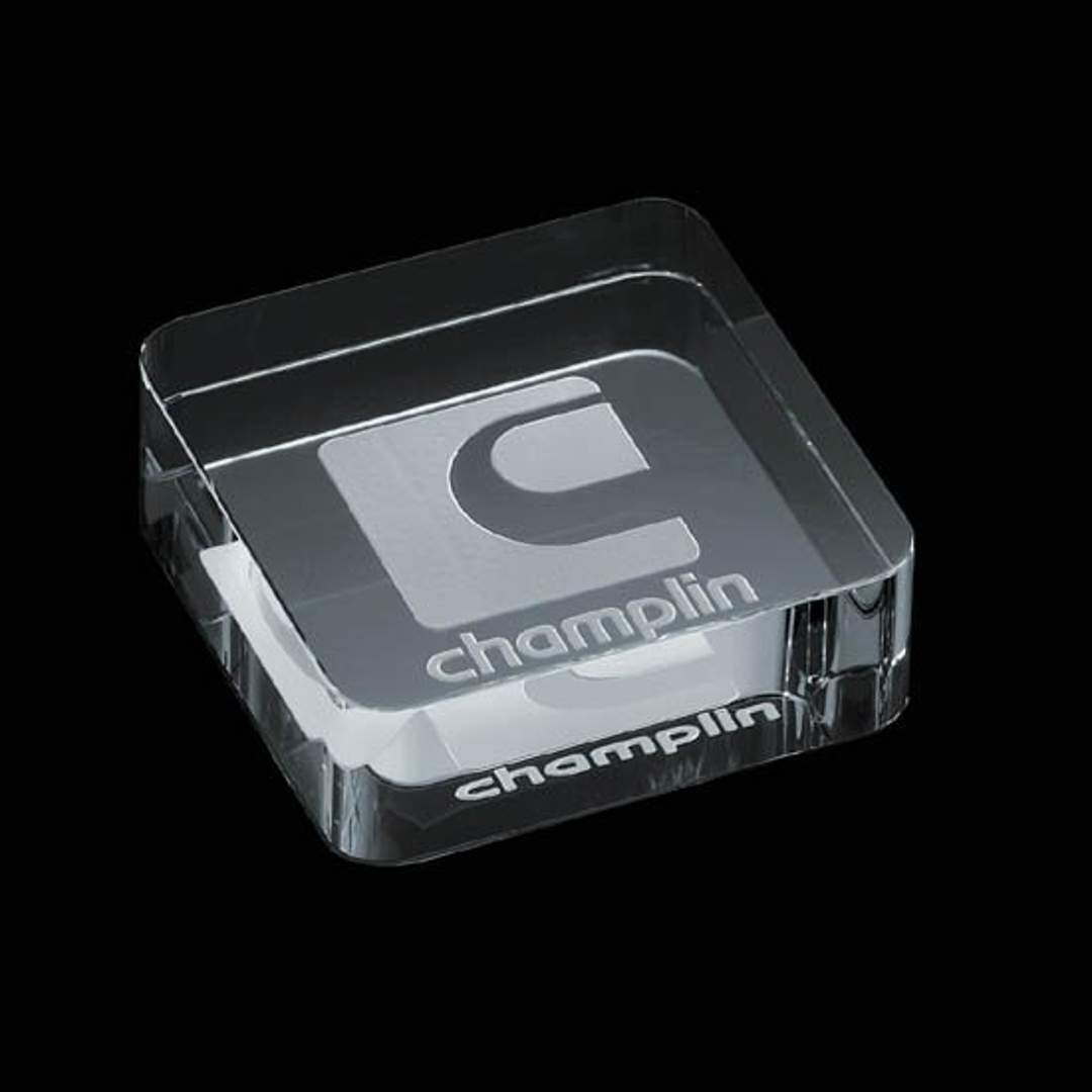 Square Paperweight with Rounded Corners
