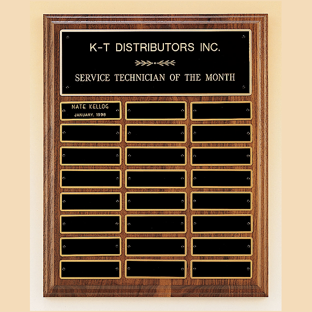 American Walnut Perpetual Award Plaque In 2 Sizes