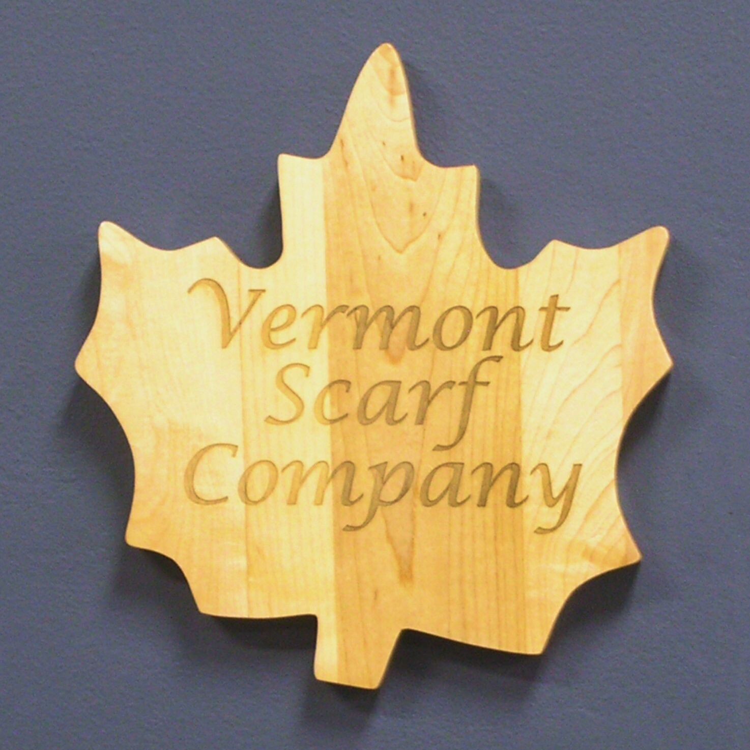 Vermont Maple Plaque In Leaf Shape Engraved