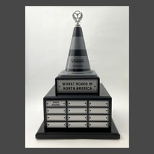 3D printed traffic cone perpetual trophy