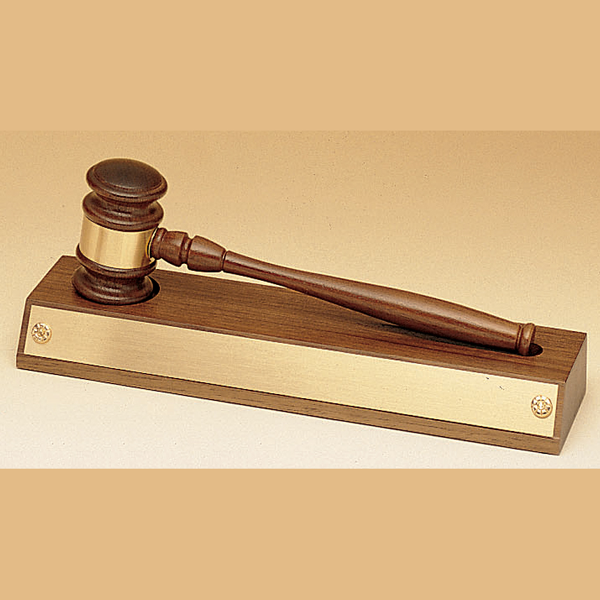 Deskplate With Removable Gavel