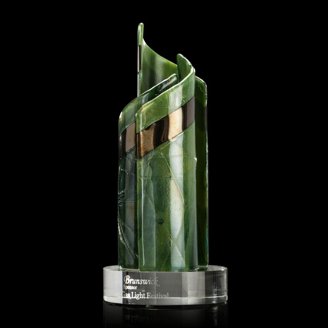 Green Fused Glass and Metal Award