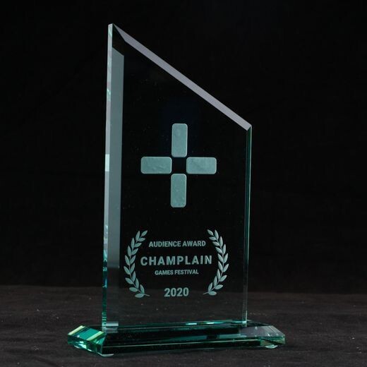 jade acrylic slanted award 4.75 x 6.75 with standard engraving
