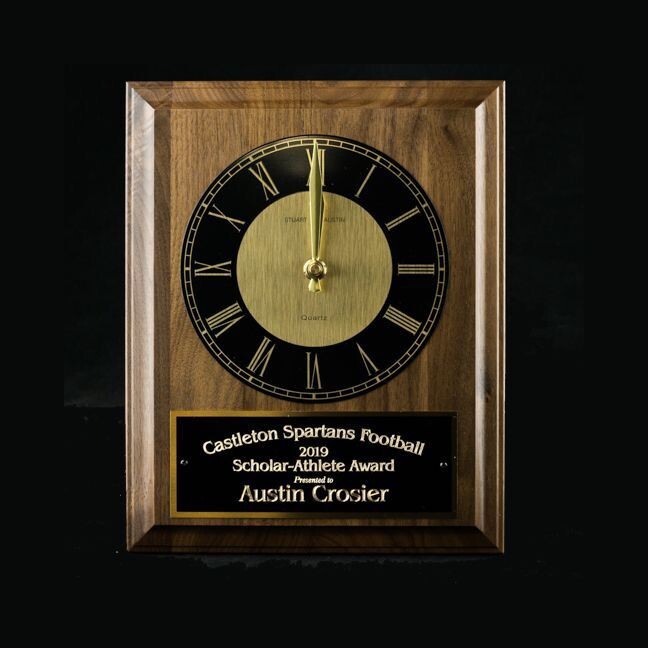 American Walnut Clock Award Plaque