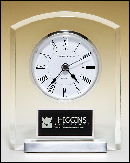 acrylic desk clock with standard engraving