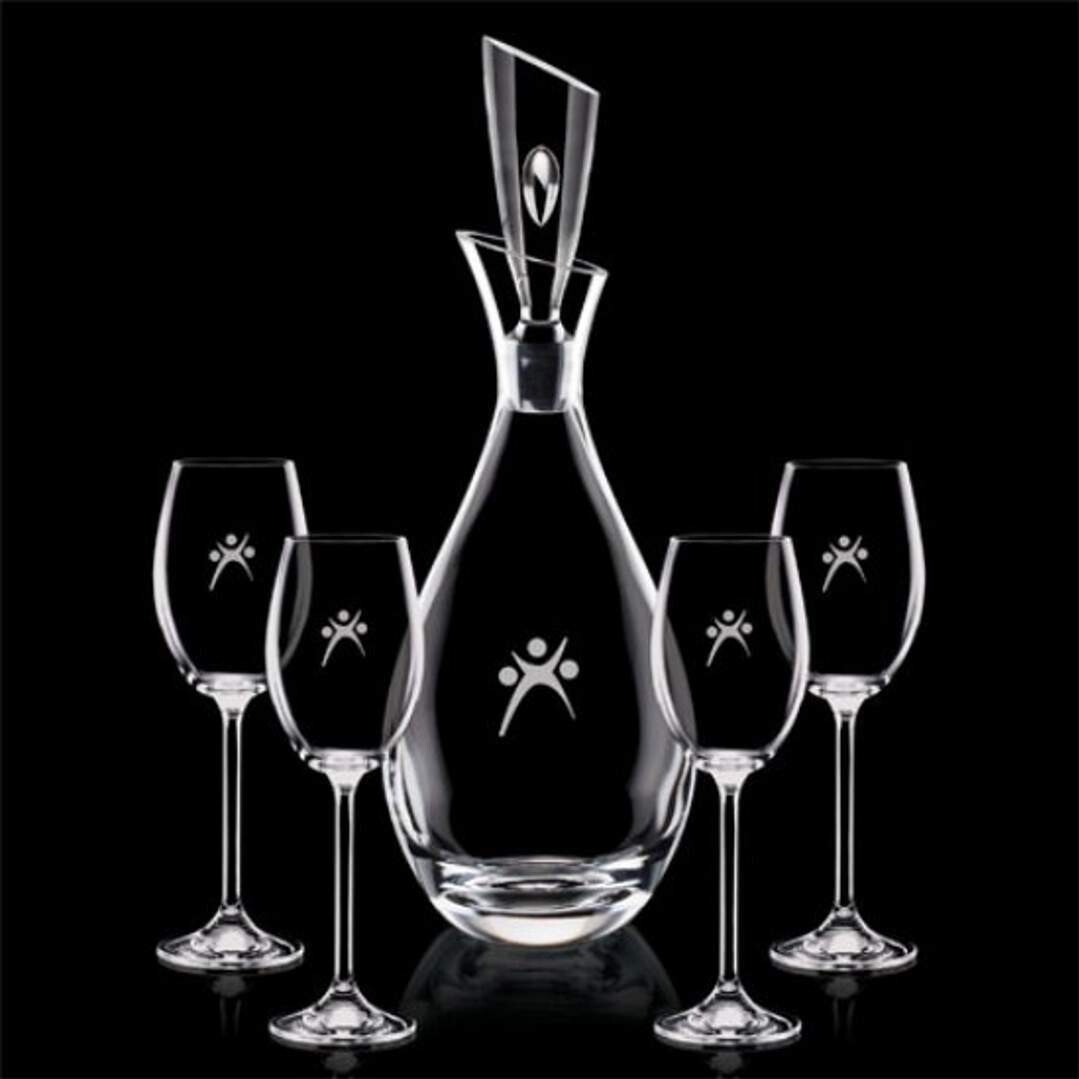 Stunning Lead-free Decanter and Glasses