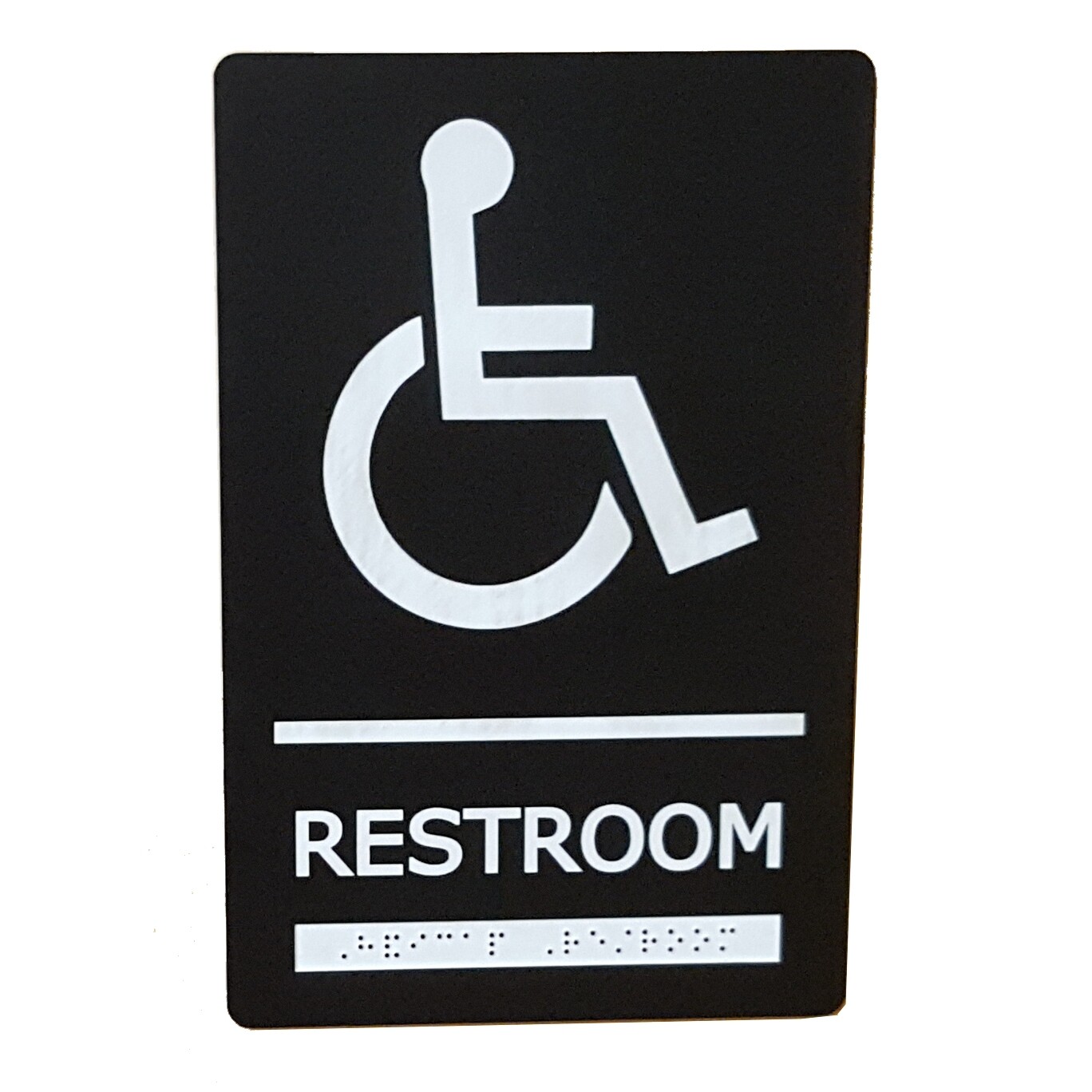 Braille Restroom Sign with Pictogram