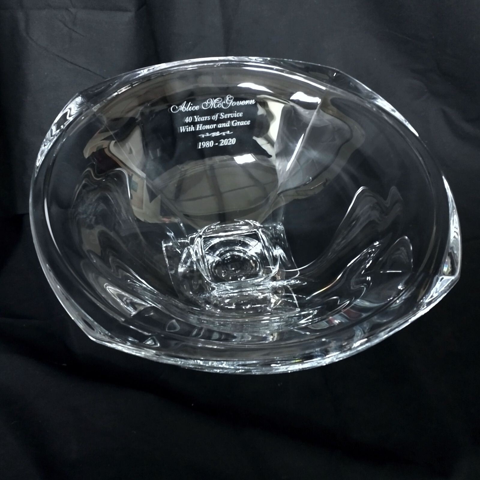 Large Footed Crystal Bowl