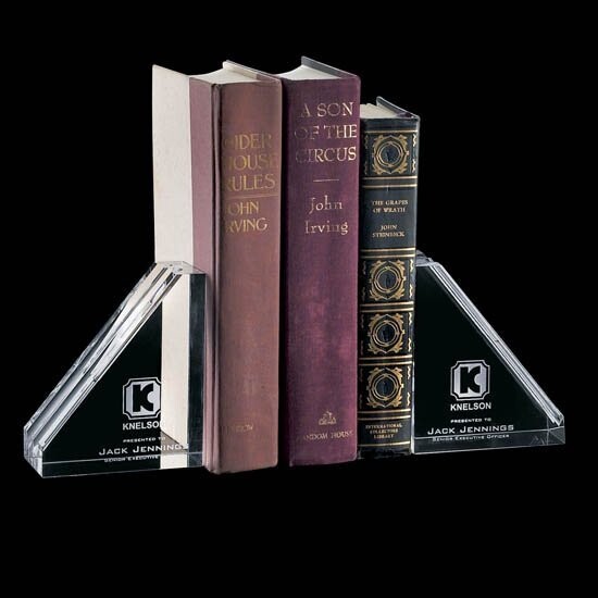 triangular crystal bookends