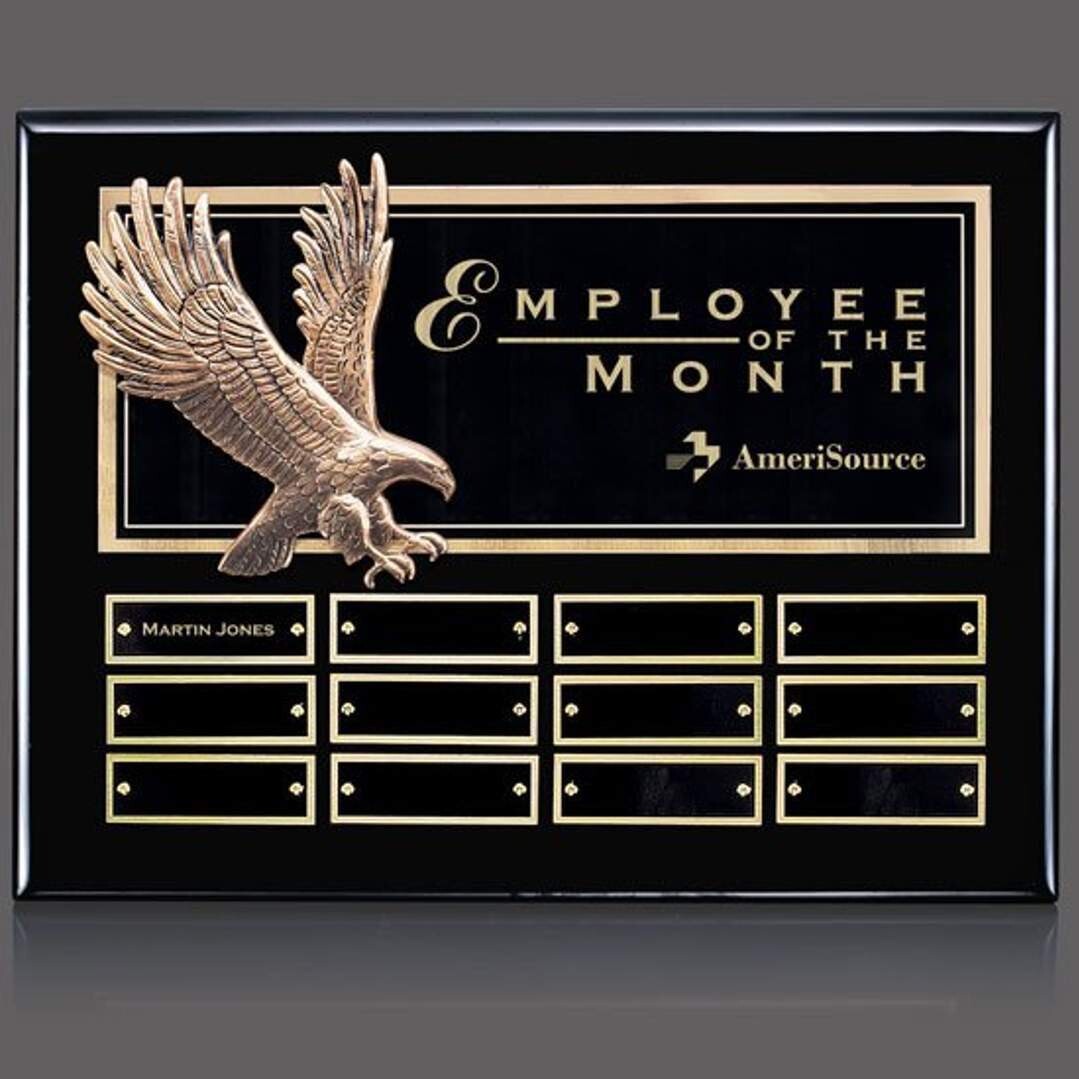 Flying Eagle Perpetual Plaque in Black Piano Finish