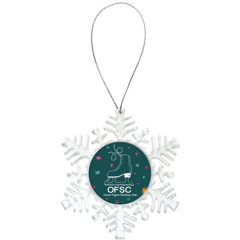 Large snowflake with disc ornament