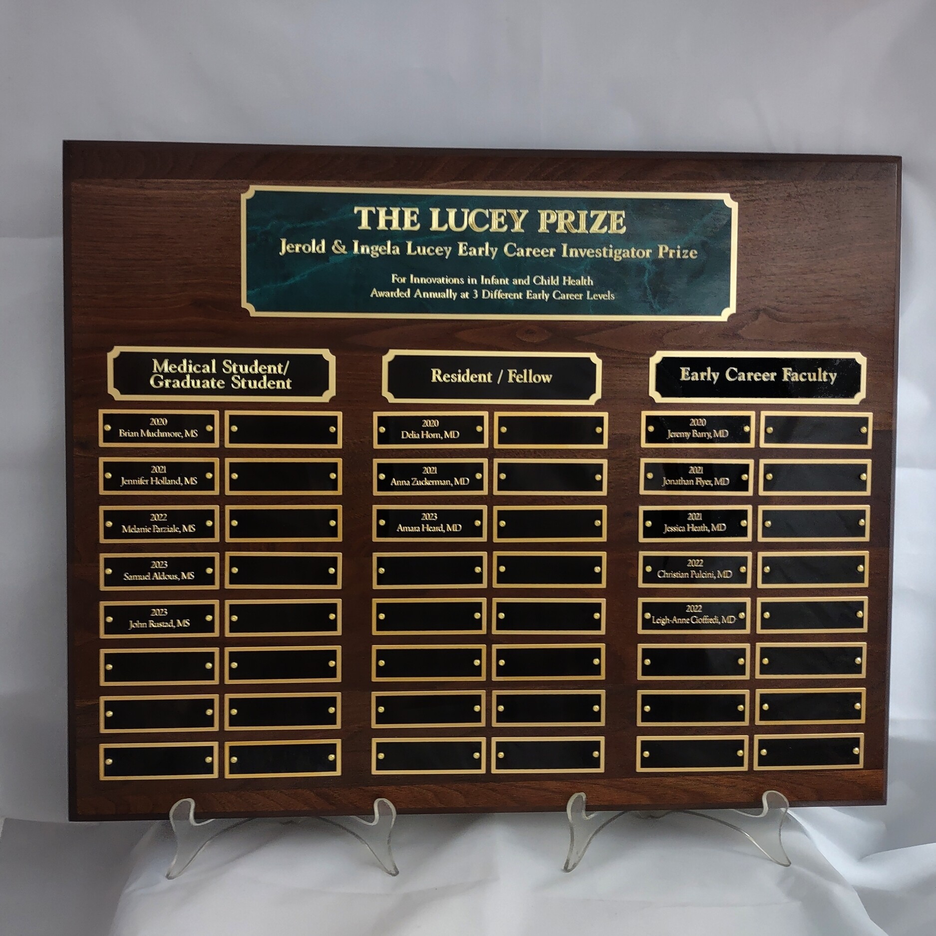 Custom Perpetual Plaque with Headers