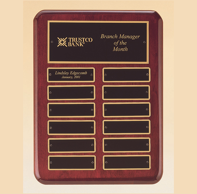 Rosewood Piano Finish Perpetual Plaque In 2 Sizes