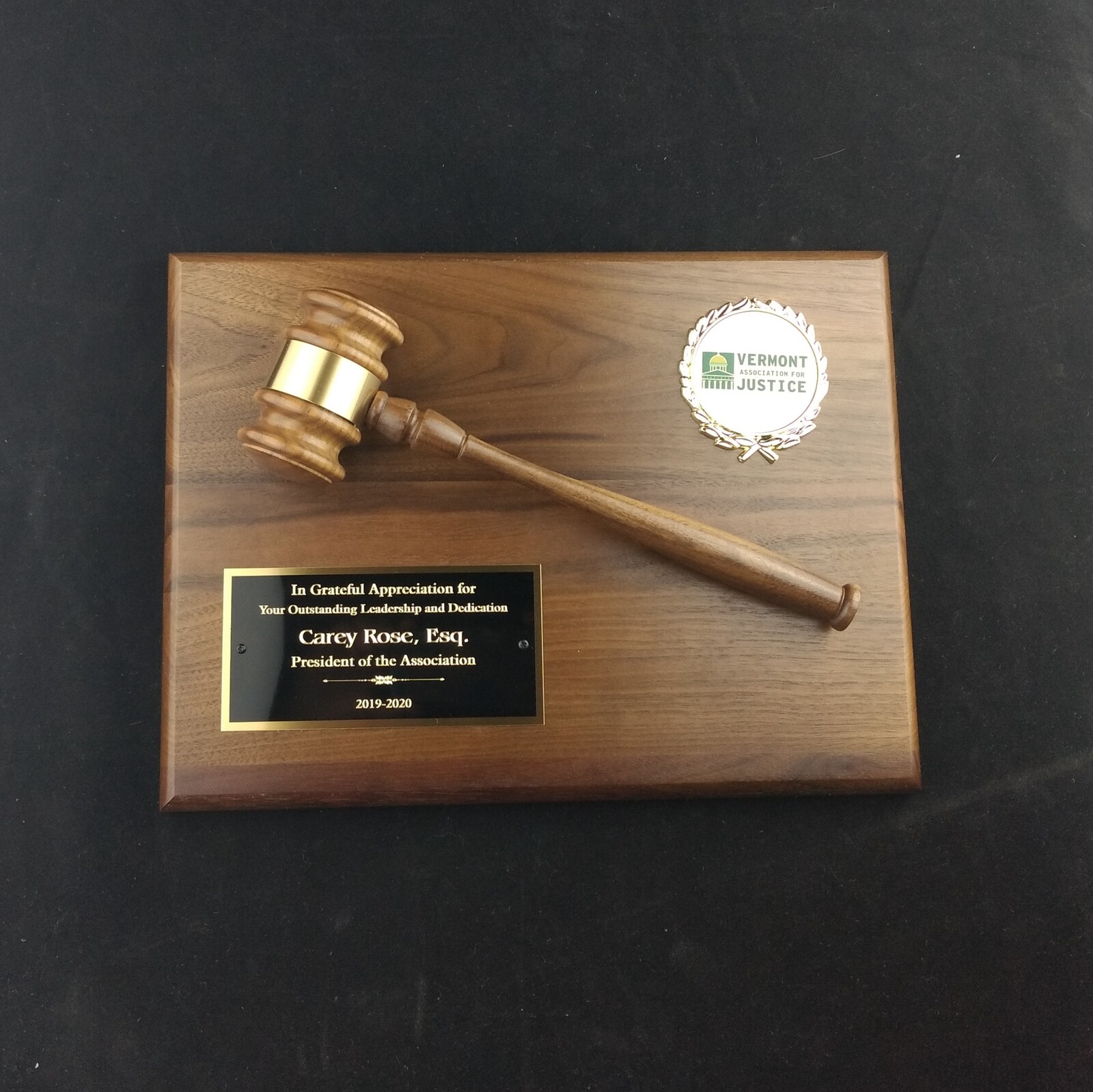 Gavel Plaque with Disc