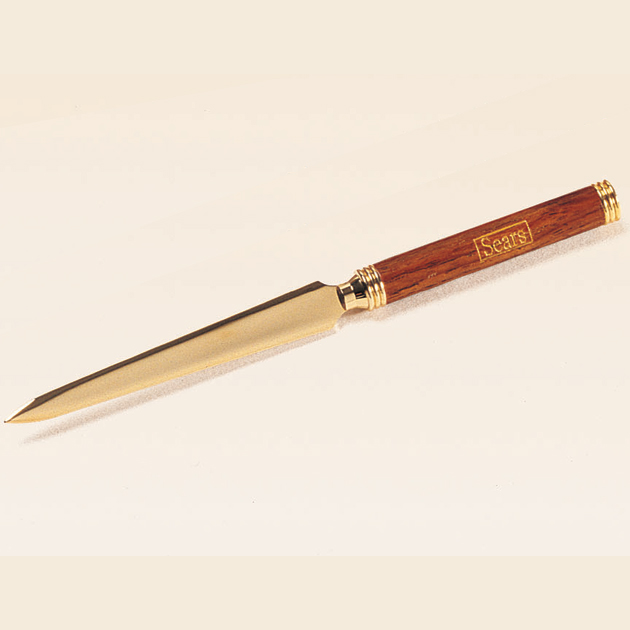Rosewood and Brass Letter Opener