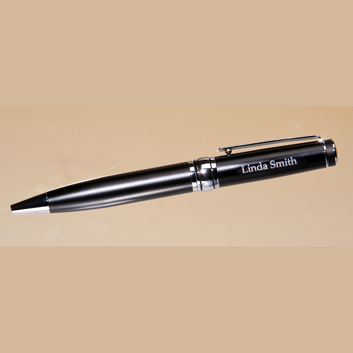 Chrome Plated Pen With Black Accents