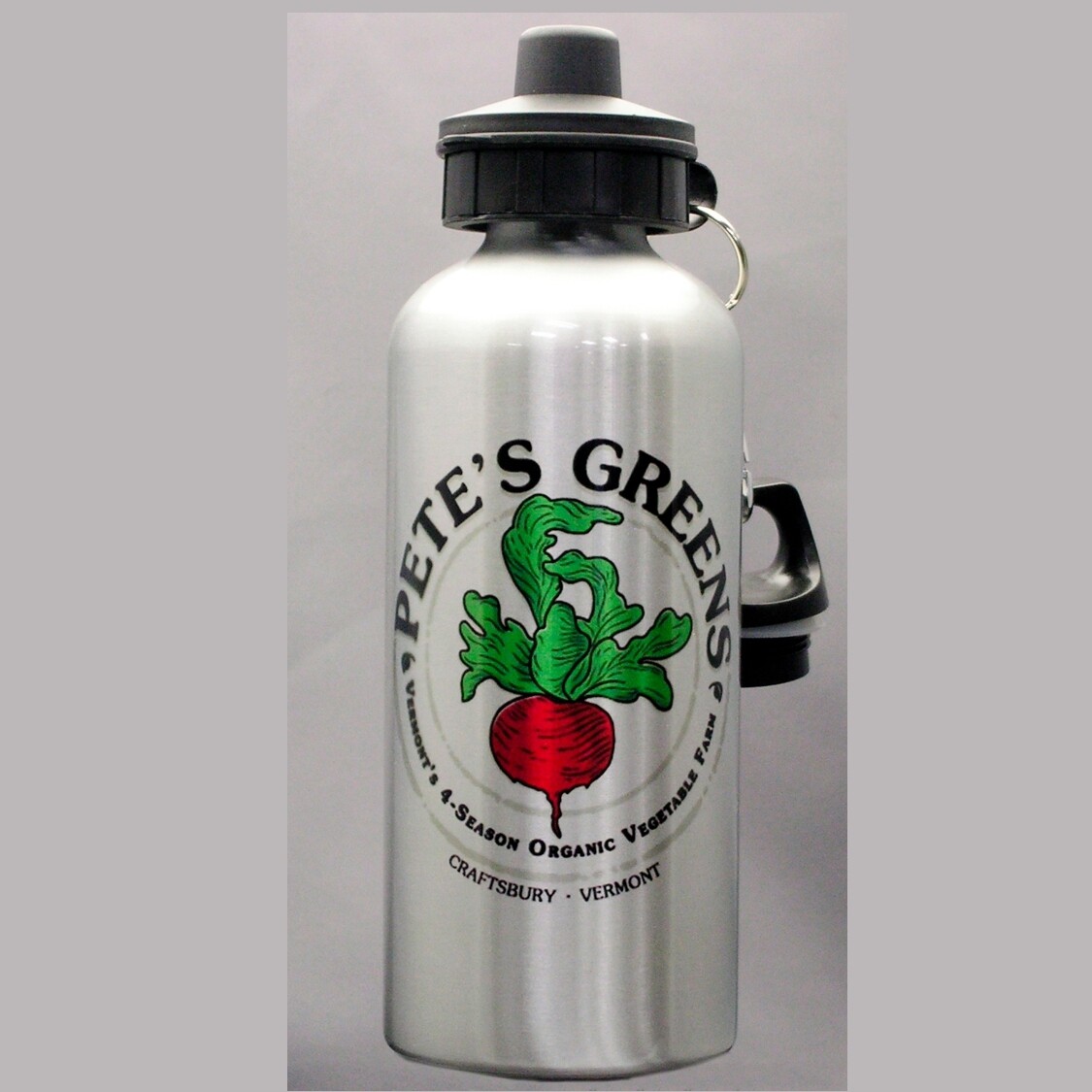 Full Color Water Bottle In Silver Aluminum