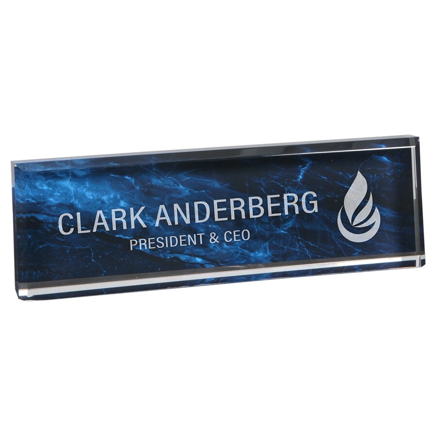 Acrylic Name Bar in Blue or Red