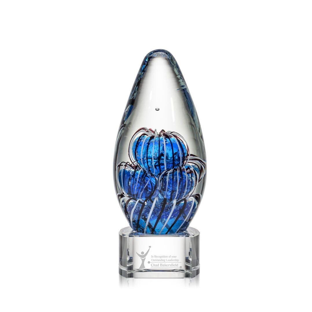 Blue Anemone Art Glass 4 Sizes