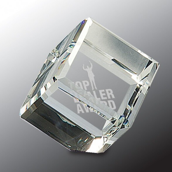 Crystal Cube Paperweight In 6 Sizes