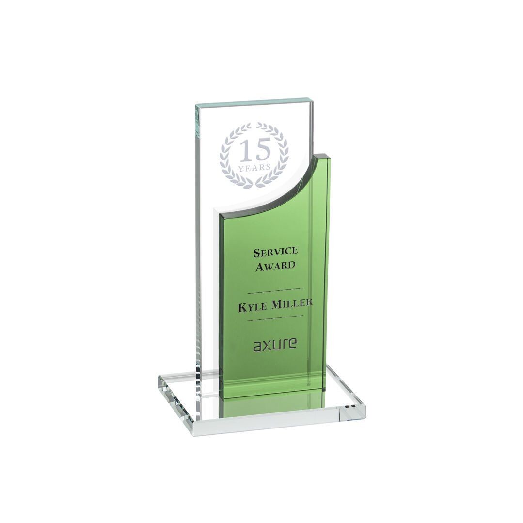 small green crystal award