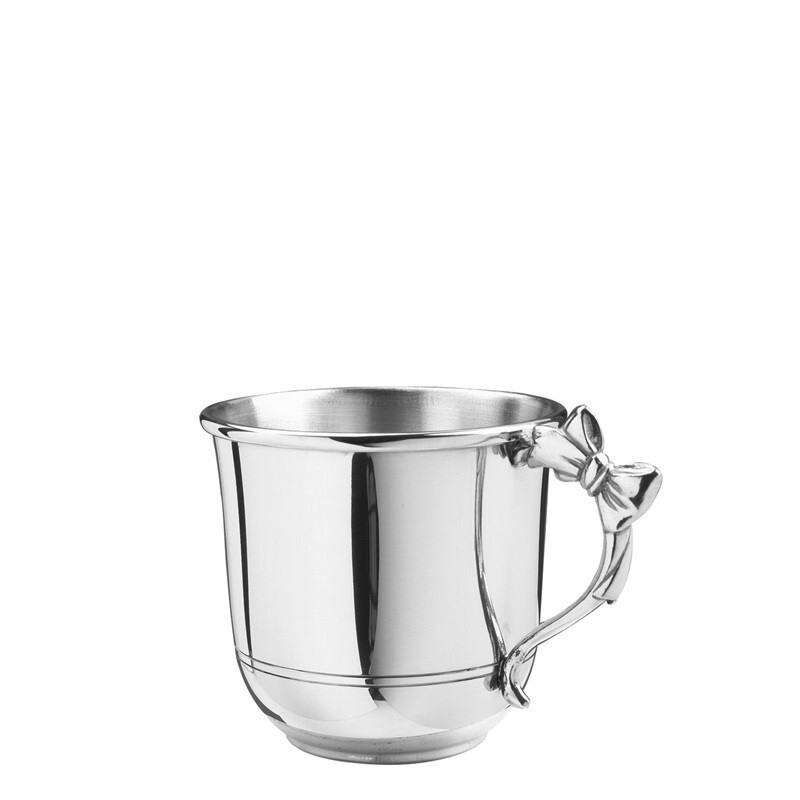 Salisbury Pewter Baby Cup with Bow Handle